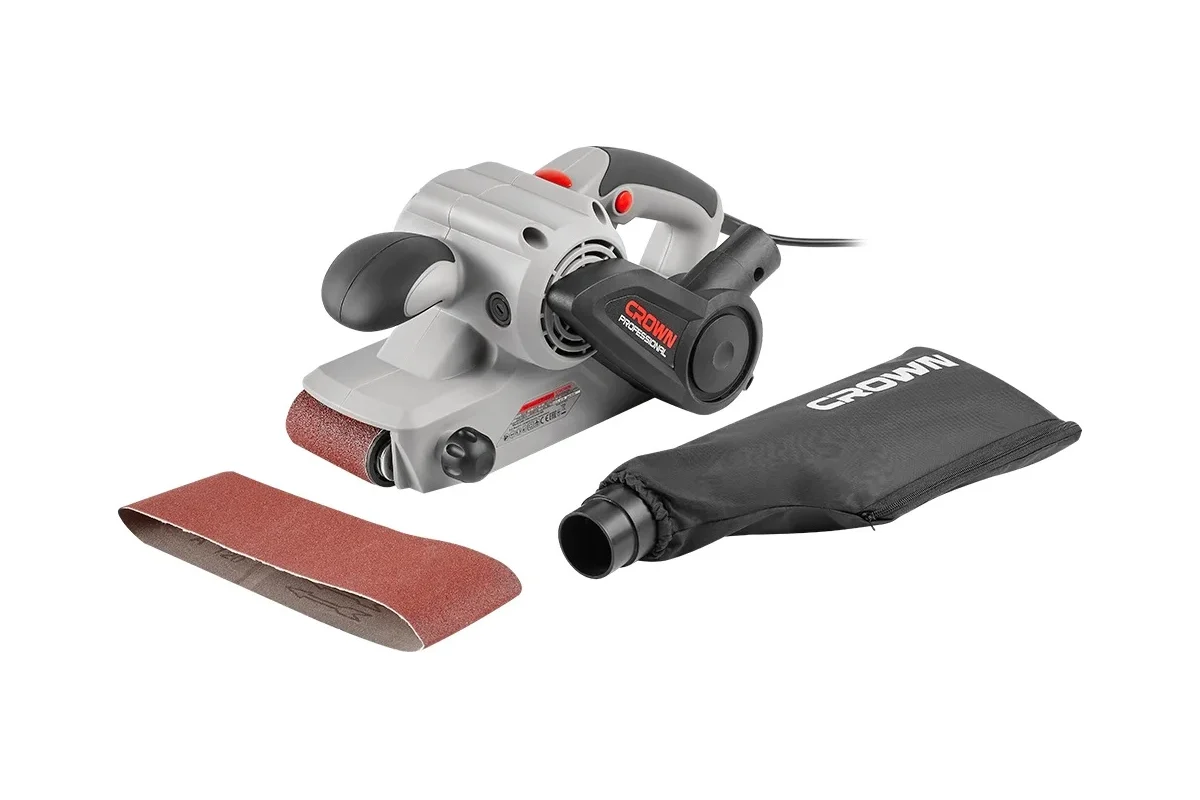 Ленточная шлифовальная машина CROWN CT13311, 810 Вт, лента 76х533 мм, 3,8 кг
