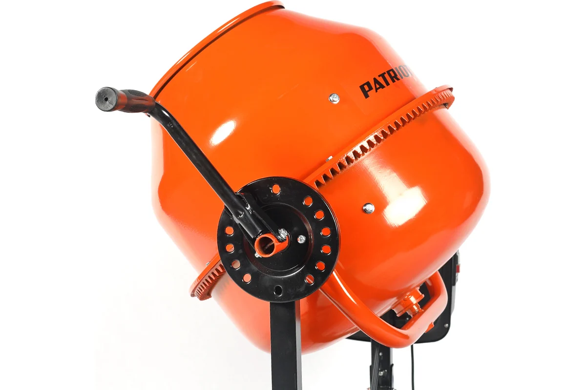 Бетоносмеситель PATRIOT BM 128C, 350 Вт, 120 кг готовой смеси, венец - чугун