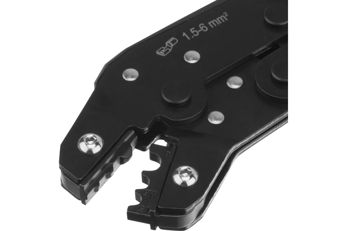 Клещи для обжима неизолированных наконечников НК и НВ, разъемов РП, 1,5 - 6 мм2// Denzel