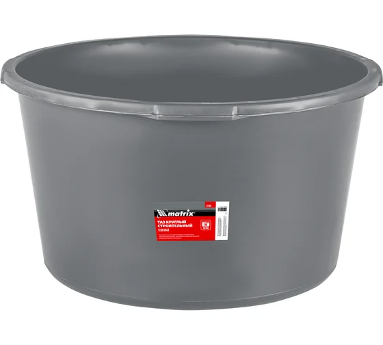 Таз круглый строительный усиленный, 90 л // Matrix