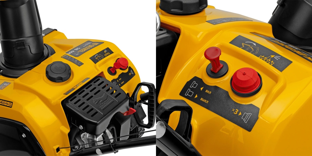 Бензиновая снегоуборочная машина SB 460, 99cc, ручной старт// Denzel