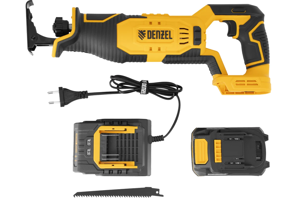 Пила сабельная аккумуляторная RS-180, Li-Ion, 20 В // Denzel