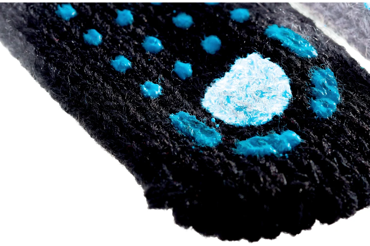 Перчатки трикотажные, полушерстяные, с ПВХ точкой, 7 класс, Россия// Сибртех