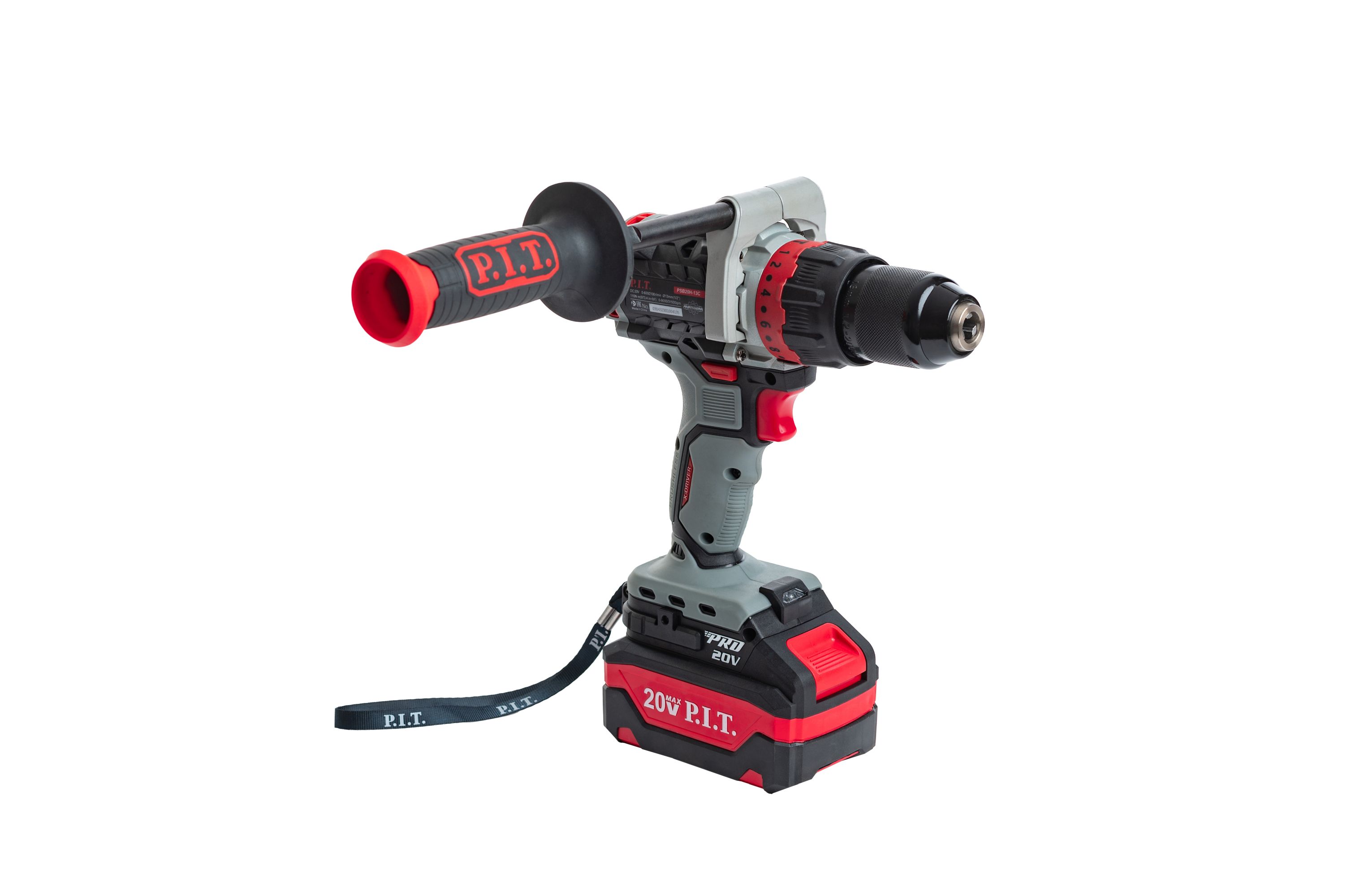 Дрель ударная аккум. бесщёточная P.I.T PSB20H-13C – 1 шт., PH20-4.0 – 2 шт., PH20-2.4A – 1 шт. короб