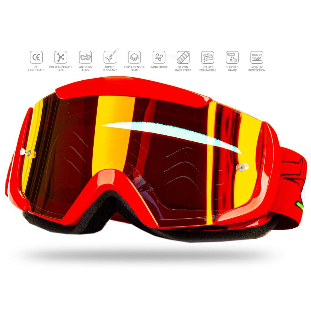 Очки Мотокросс GTX 5003 красные