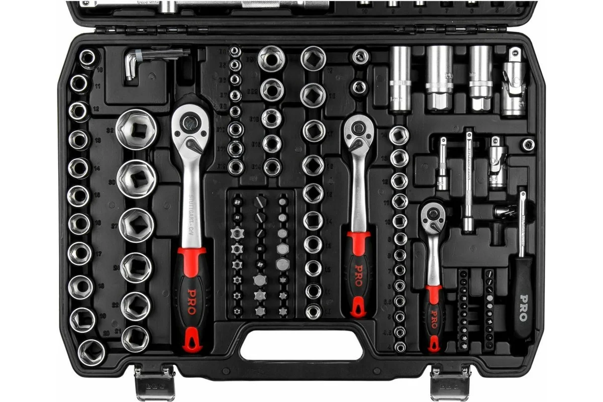 Набор головок и бит 172пр. 1/4",3/8",1/2" PRO STARTUL STUTTGART 