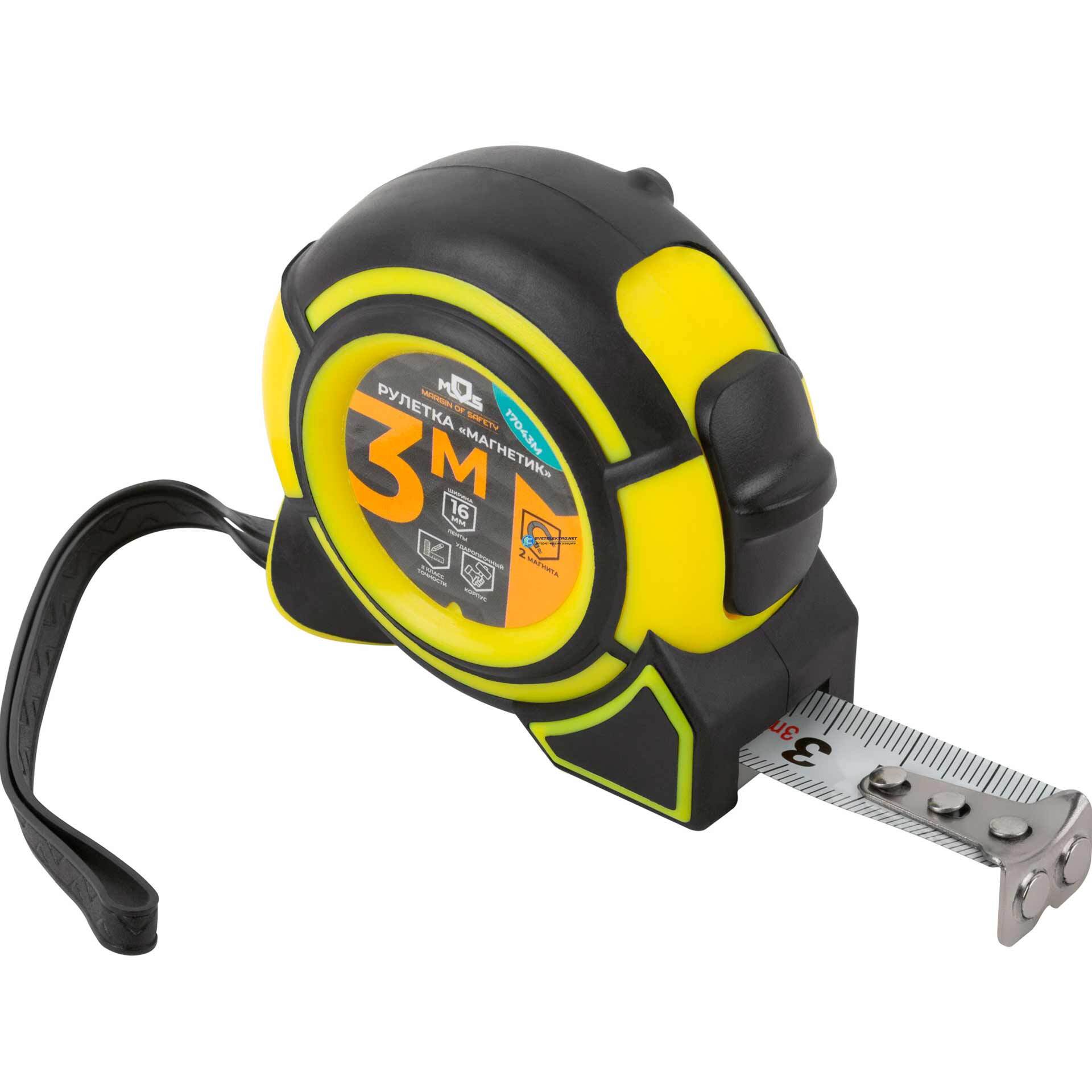 Рулетка "Магнетик" 3 м x 16 мм