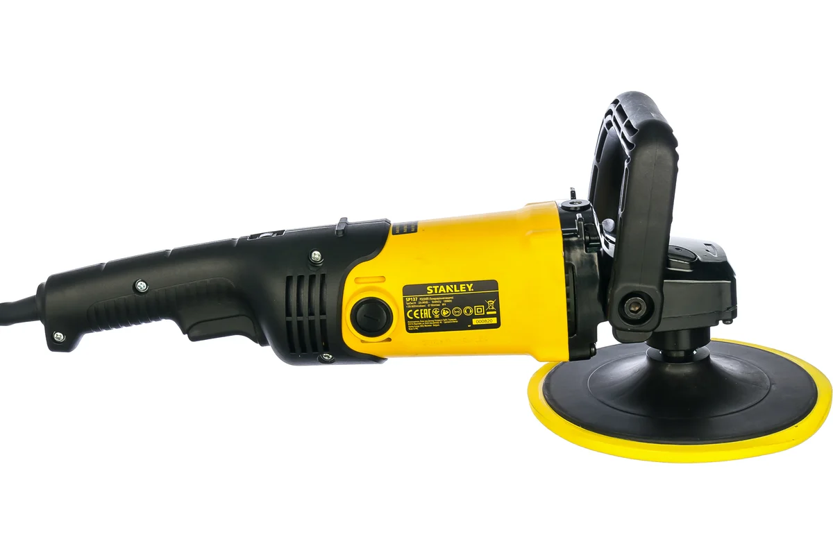 STANLEY SP137-RU Полиров. машина, 1300Вт, 180мм, VELCRO, рег. об.шт