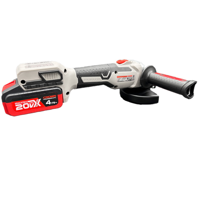 УШМ аккумуляторная BL CROWN CT23028-125HX-4S BMC 20В B3+, Бесщеточный, 1х4Ач, 3000-8000 об/мин, М14,