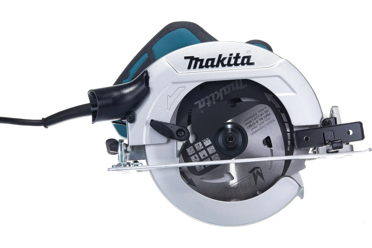 Makita Дисковая пила HS7611K, 1,6кВт, пропил 65мм, диск 185/190*30мм, 5500об/мин.кейс