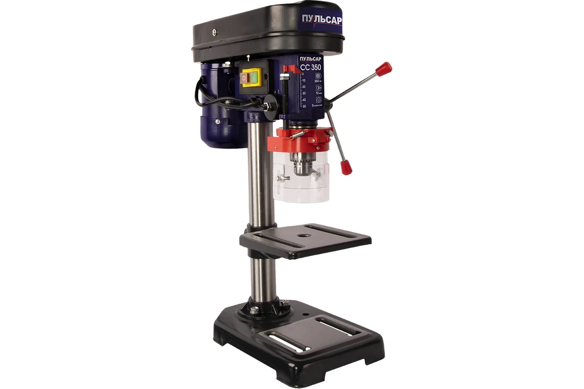 Сверлильный станок ПУЛЬСАР СС 350 тиски 350Вт,13мм,5 ск. 580-2650об/мин
