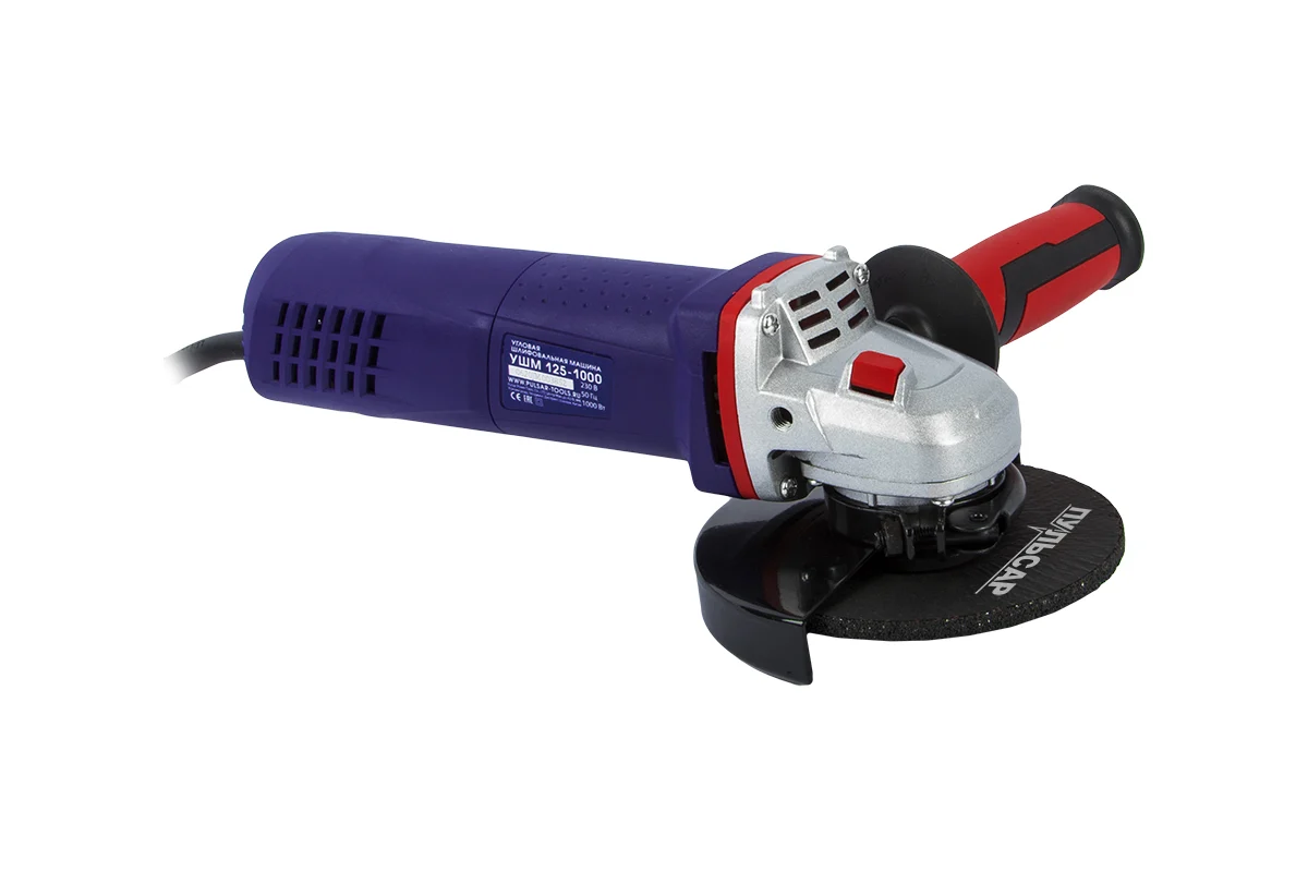 Шлифмашина угловая ПУЛЬСАР УШМ 125-1000ЭС (1000Вт, 125 мм, 3000-11000об/мин, 2,25кг) 