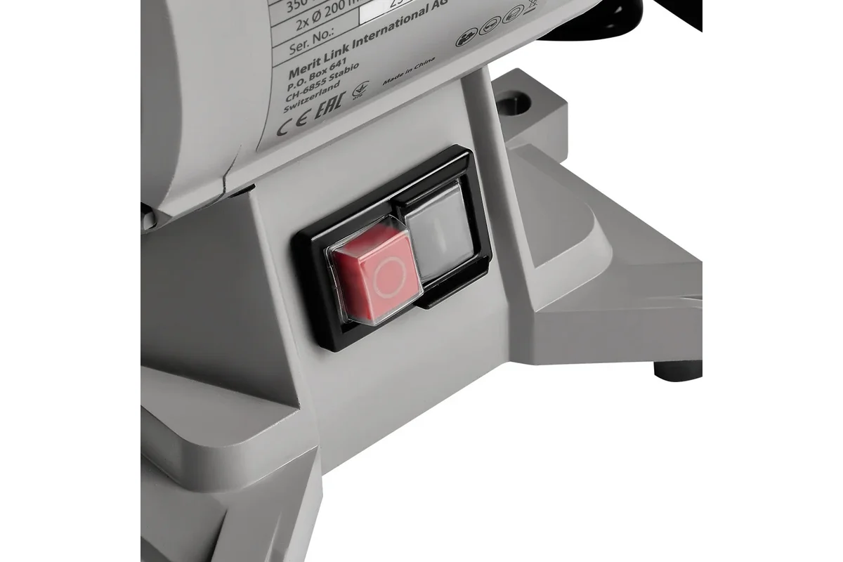 Точильный станок CROWN CT13547L, 350 Вт, 2840 об/мин,  круг 200х32/12,7 мм, 12 кг