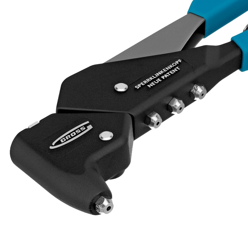 Заклёпочник литой, усиленный, поворотный 0-360 гр., заклёпки 2,4-4,8мм// Gross