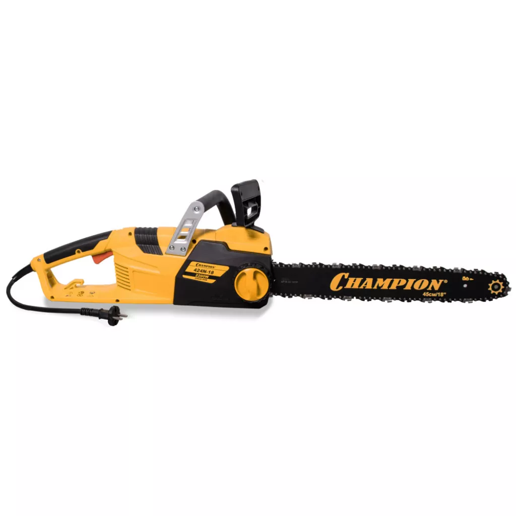Электропила CHAMPION СН-424N-18"(3/8" -1,3- 62зв, 2,2 кВт, 4,44кг)
