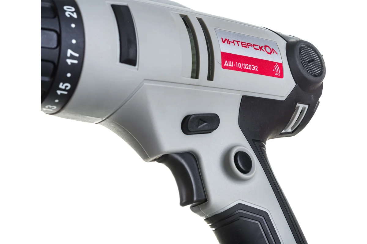 ДШ-10/320Э2 ИНТЕРСКОЛ  Сетевой шуруповерт, 320 Вт, 35 Нм, БЗП 0,8-10 мм, 0-1800об/мин