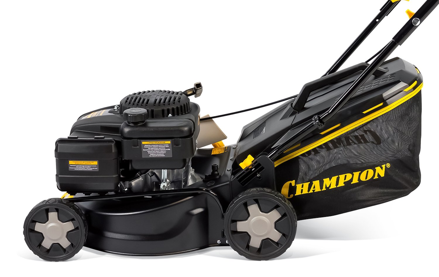 Газонокосилка CHAMPION LM4222 (2,2кВт 418мм 40л 20-70мм 1рычаг/6, 17кг 2в1)
