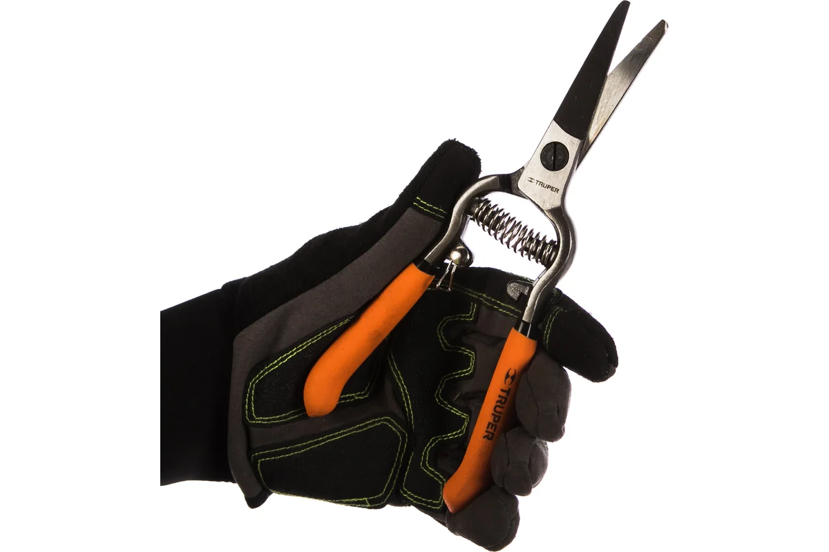 Секатор с тонким лезвием . Лезвие из среднеуглер. стали //TRUPER