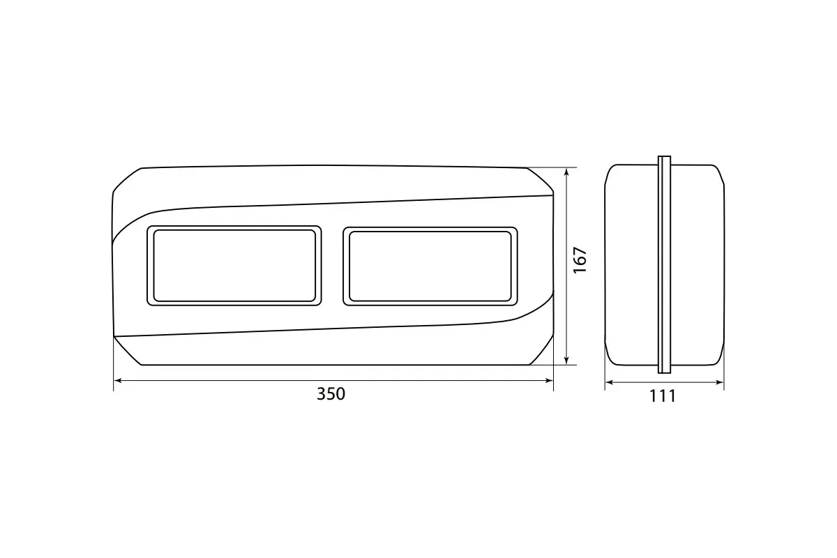 Щит учета ЩРН-12-1ф 167х350х111 мм пластиковый IP55 TDM*