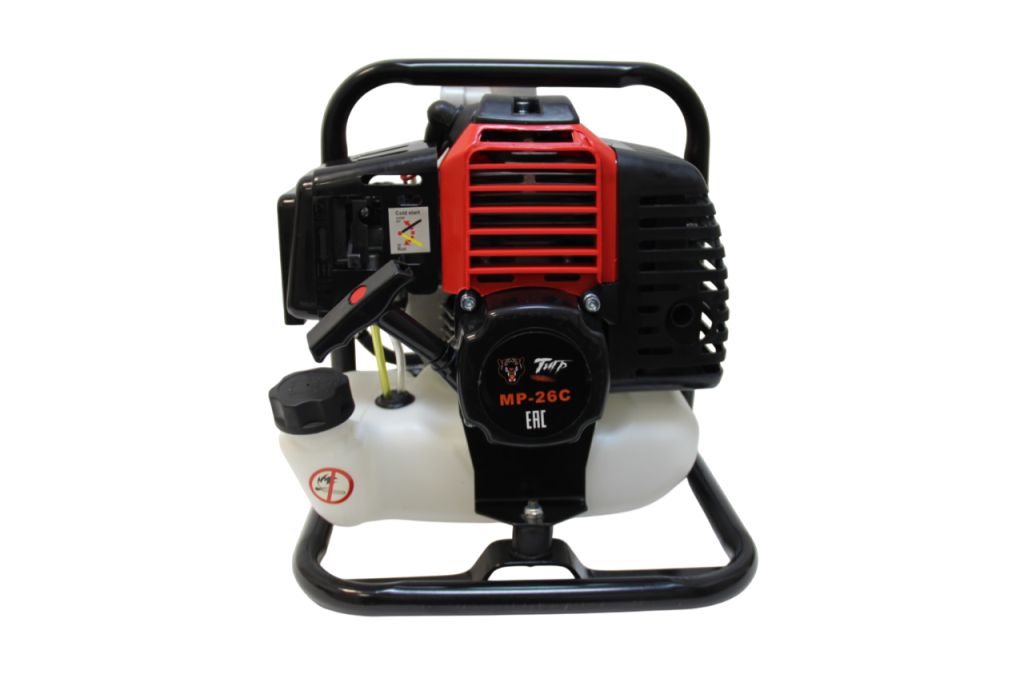Мотопомпа ТИГР MP-26C, 2х-тактн. дв.,51.7см³, 1.65кВт/2.24 л/с,8/30м, 166л/мин, 8.65кг, 1"