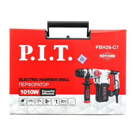 Перфоратор SDS-Plus электрич. P.I.T. PBH26-C7 (верт, 1200Вт, 4,7Дж, 3реж, Ø26мм, 0-880об/мин)