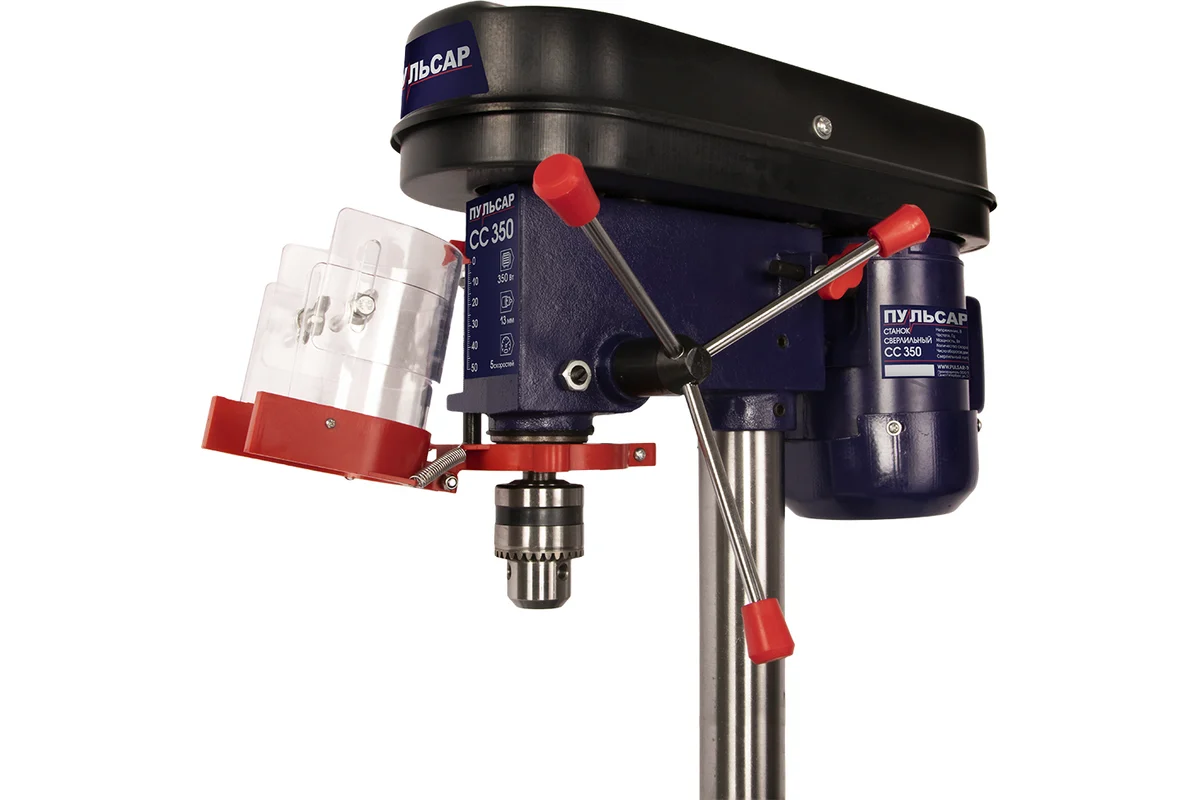 Сверлильный станок ПУЛЬСАР СС 350 тиски 350Вт,13мм,5 ск. 580-2650об/мин