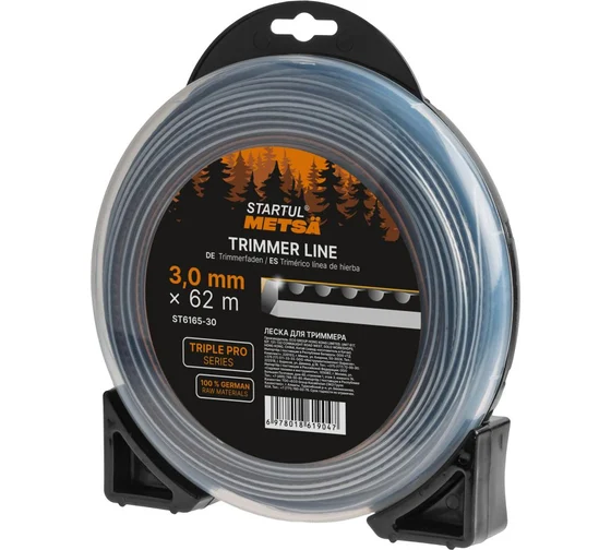 Леска ф 3.0 мм х 47 м зубчатый квадрат сеч. TRIPLE PRO STARTUL METSA