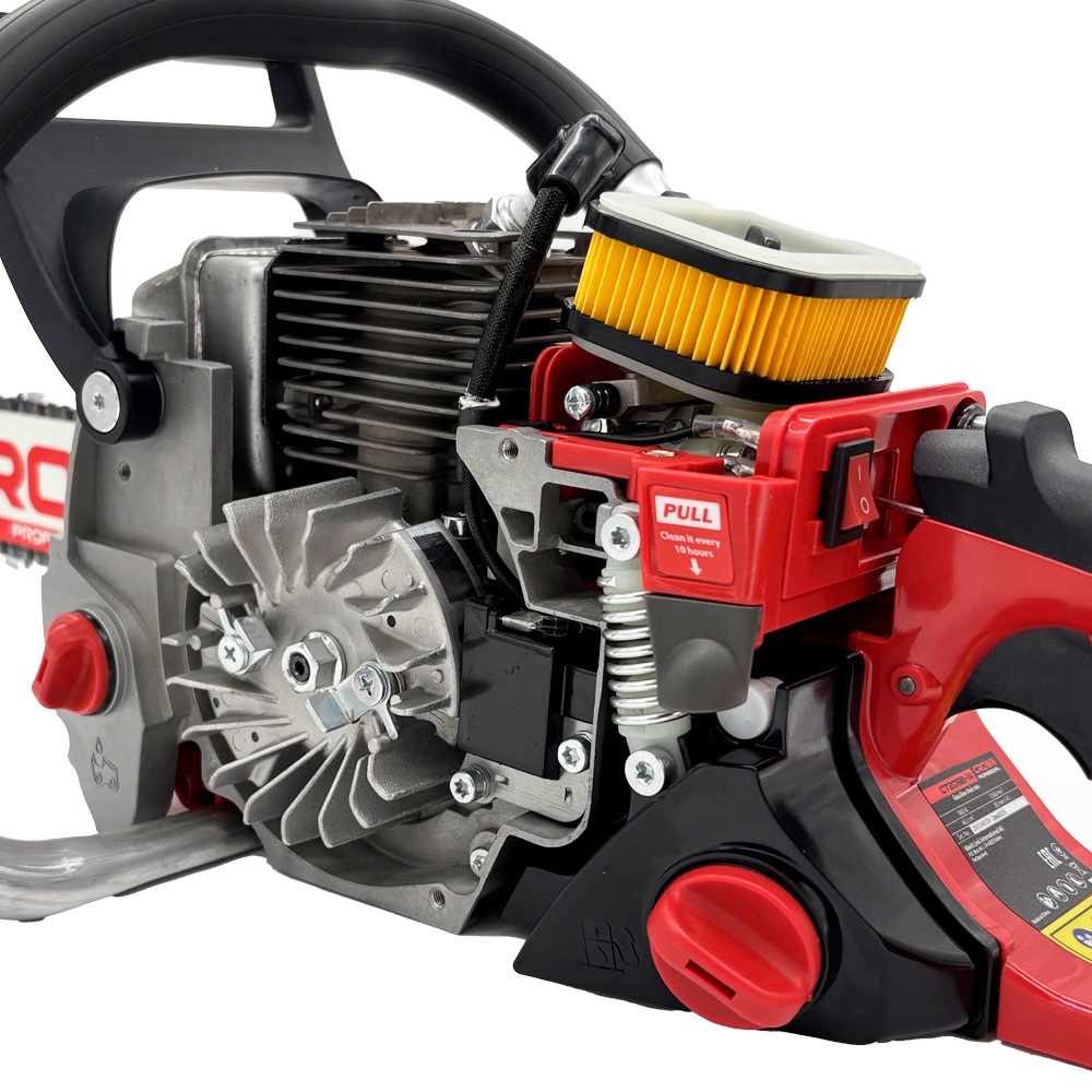 Пила цепная бензиновая CROWN CT20198-16  56зв х 3,8 х 1,3 шина 16”,EasyStart, -трехмерная система в 