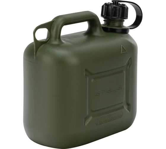 Канистра для ГСМ вертикальная, 5 л., пластиковая, усиленная// Stels