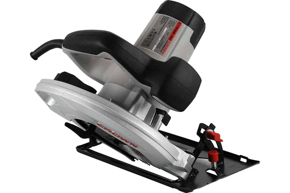 Дисковая пила CROWN CT15188-190,1,5кВт,пропил 66мм, диск 190х20мм, 5500об/мин