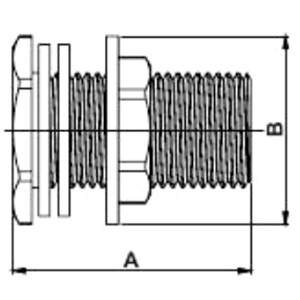 Врезка для емкости с контргайкой 3/4"
