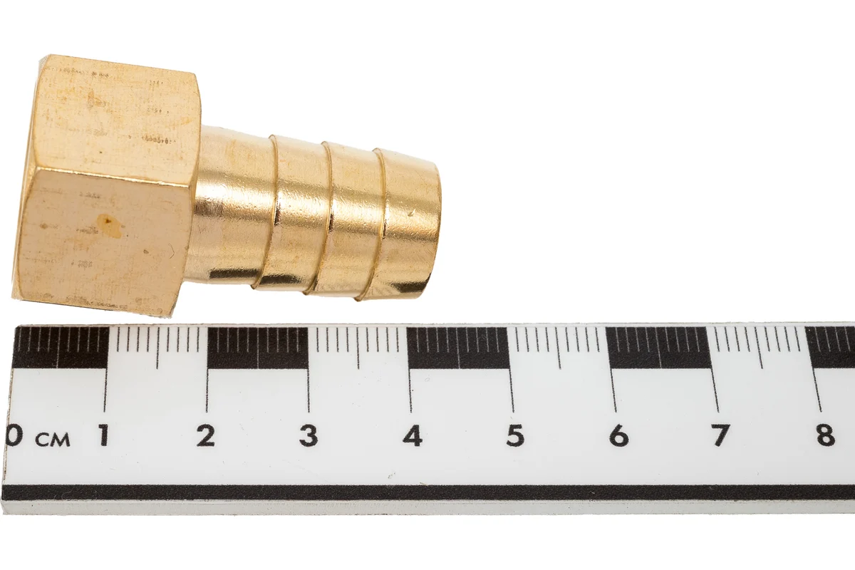 Соединение внутр. резьба 1/2" х елочка 16 мм (латунь) ECO