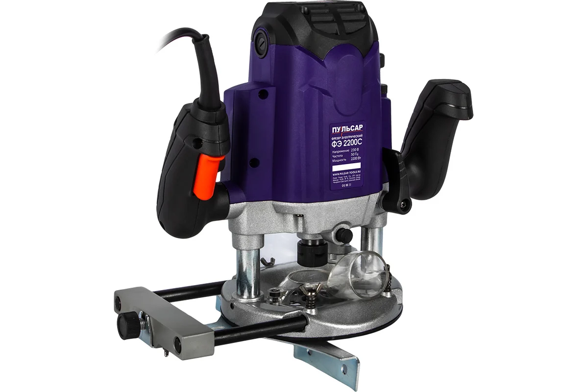Фрезер сетевой ПУЛЬСАР ФЭ 2200C (2200Вт, 6;8;12 мм, 12000-23000 об/мин, кейс, 5,9 кг