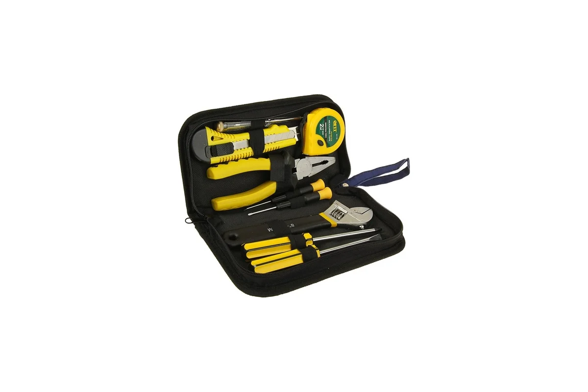 Набор инструмента 9шт, матерчатый чехол //FIT