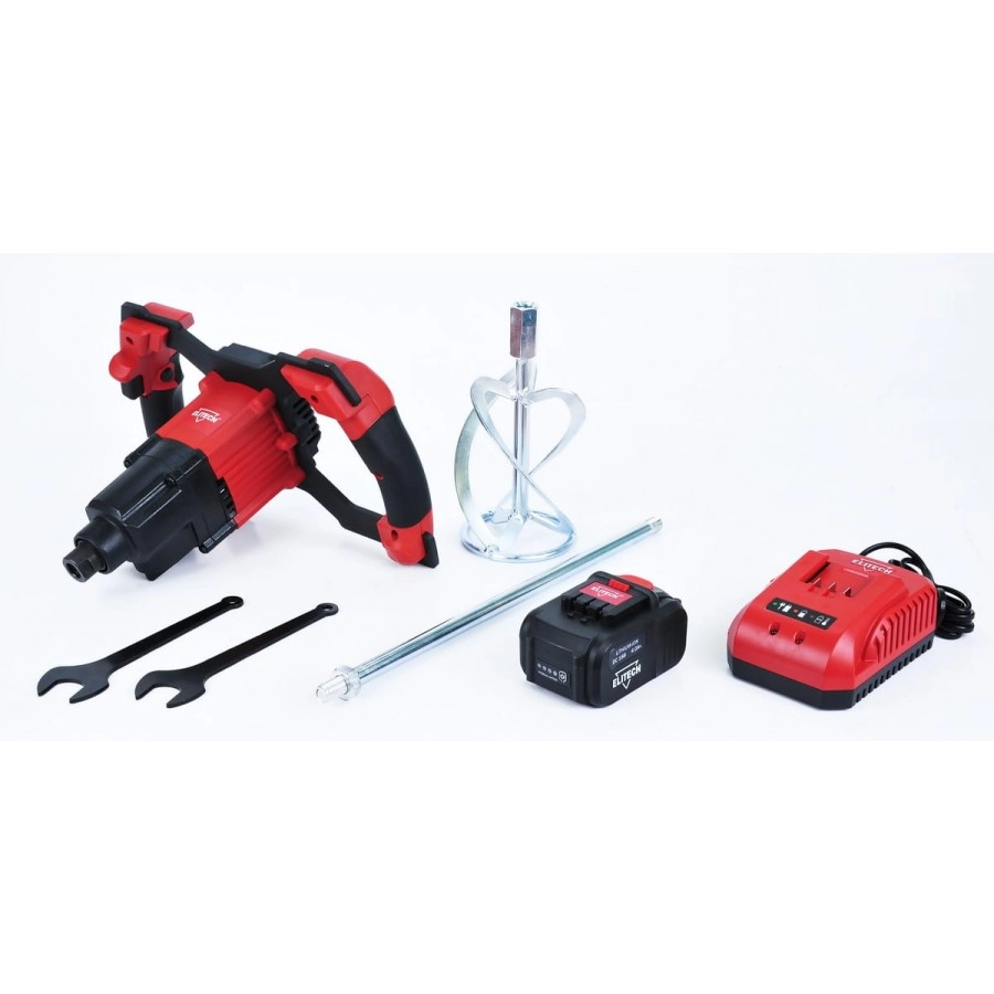 ELITECH МСА 18БЛ2 Миксер акк, 1х4,0Ач 18В Li-Ion, 0-420/0-710об/мин, М14