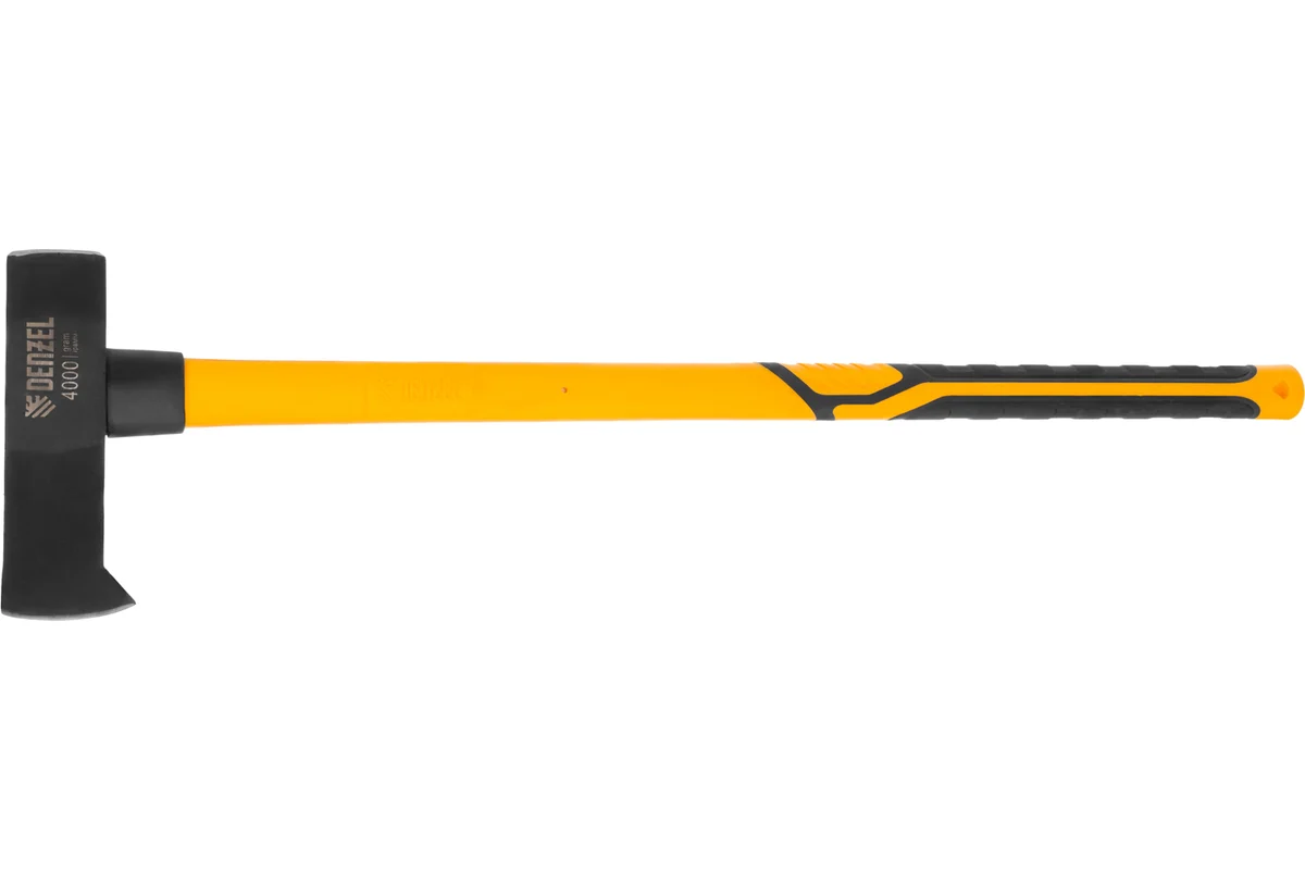 Колун-кувалда 4000 г, кованая, фибергласовая  рукоятка c TPR покрытием, 880 мм // Denzel