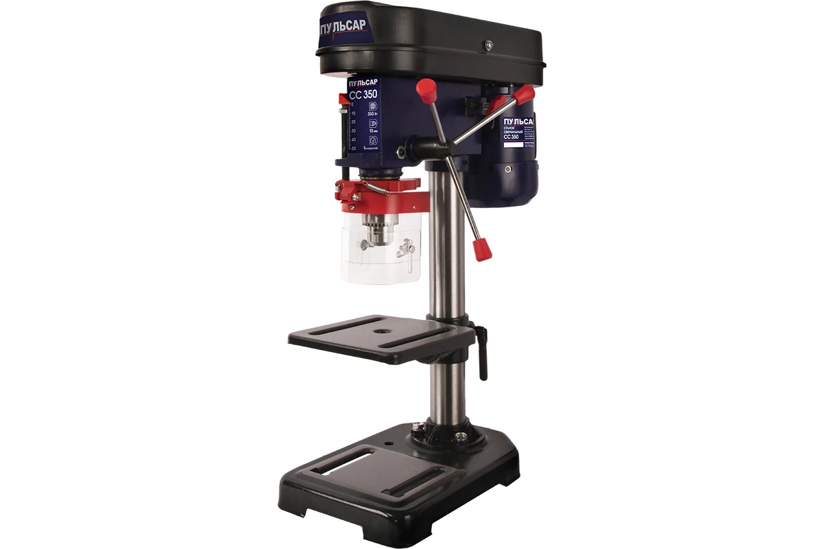 Сверлильный станок ПУЛЬСАР СС 350 тиски 350Вт,13мм,5 ск. 580-2650об/мин