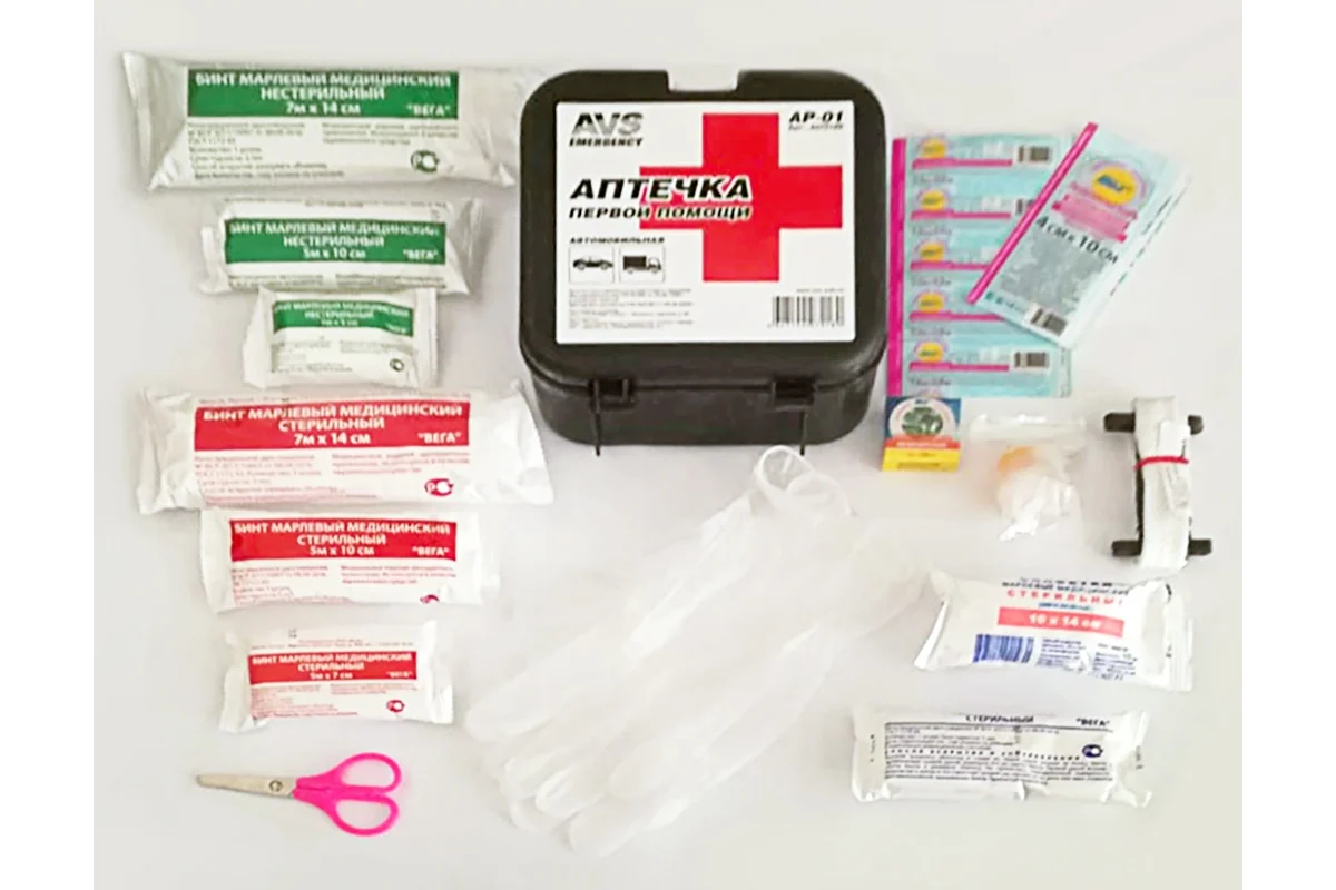 Аптечка автомобильная (по приказу) AVS AP-01