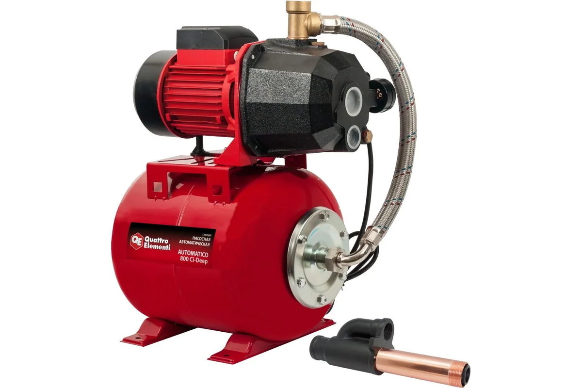 Насосная станция QUATTRO ELEMENTI Automatico 800 Ci Deep (800 Вт, 2500 л/ч, для чистой, 40 м, 20,1кг