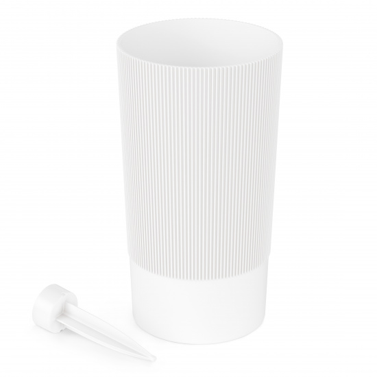 Ваза для цветов под срезку Альтернатива Версаль, с колышком, пластиковая, 28 см М8940