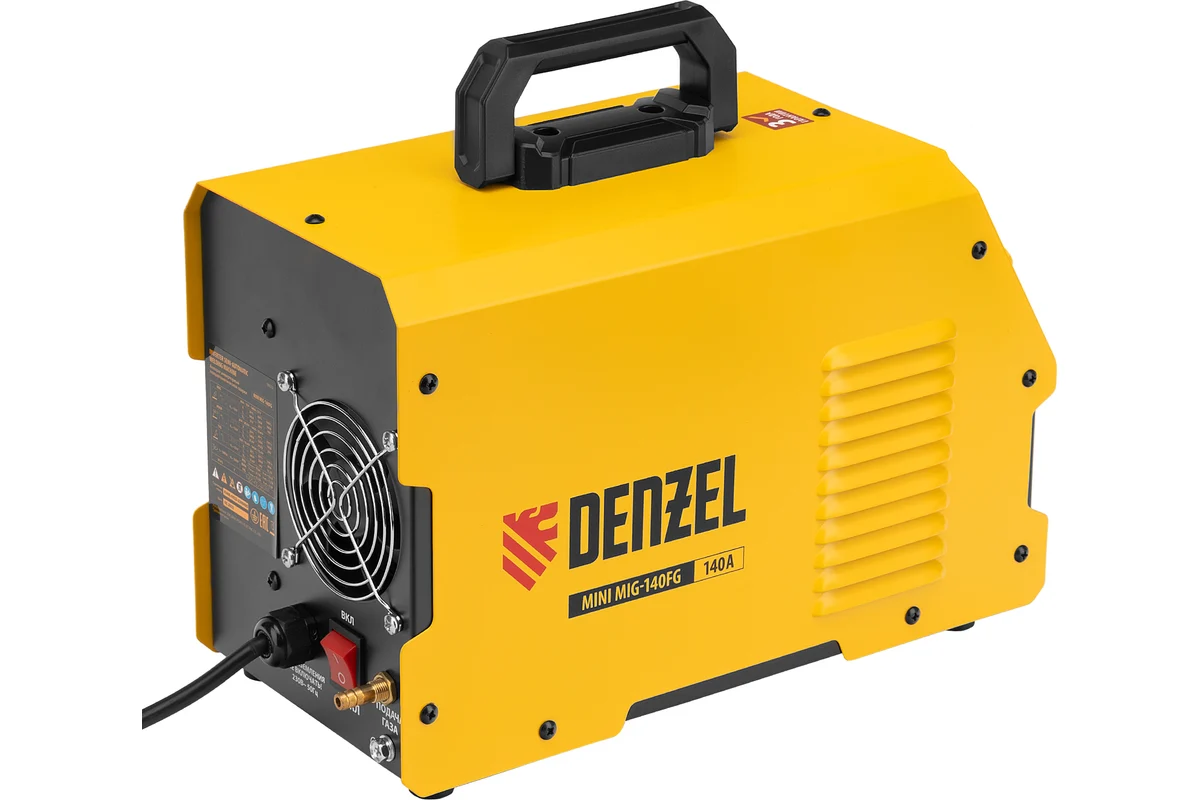 Аппарат инвертор. полуавтомат. сварки Mini MIG-140FG, 140 А, ПВ 60%// Denzel