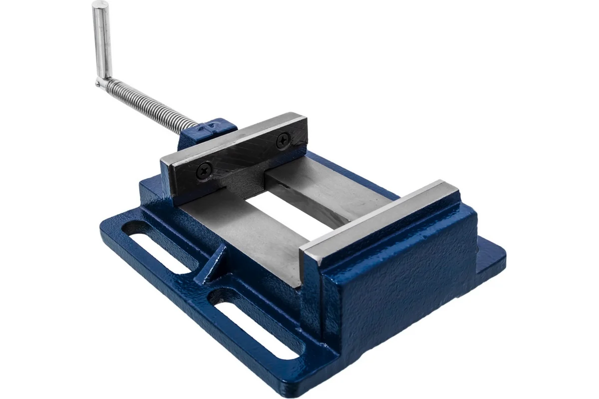 Тиски станочные КОБАЛЬТ чугунные, ширина губок 100 мм, захват 110 мм, 3 кг, коробка 