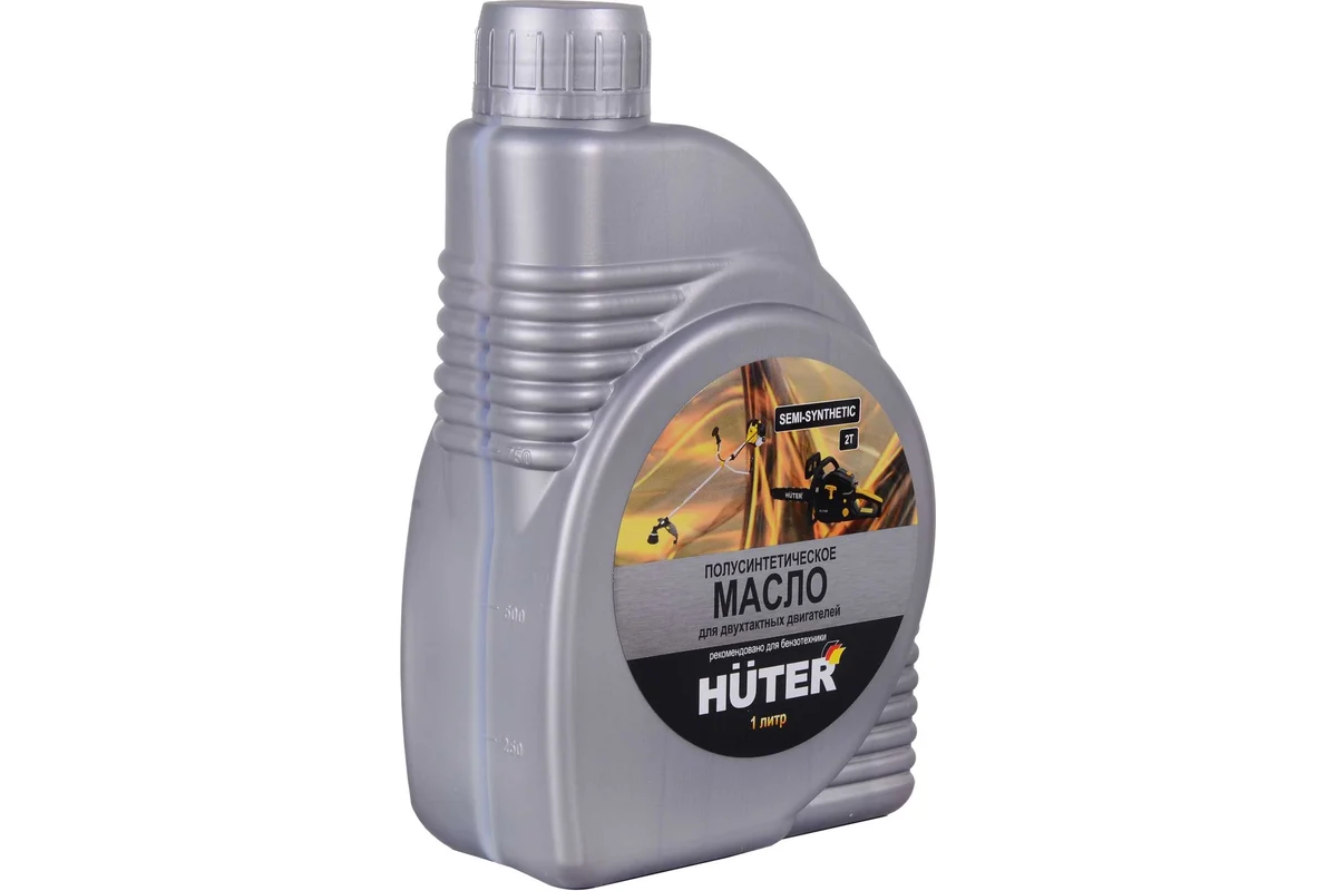 Масло 2Т полусинтетическое для двухтактных двигателей, для техники Huter, 1л (БМ)