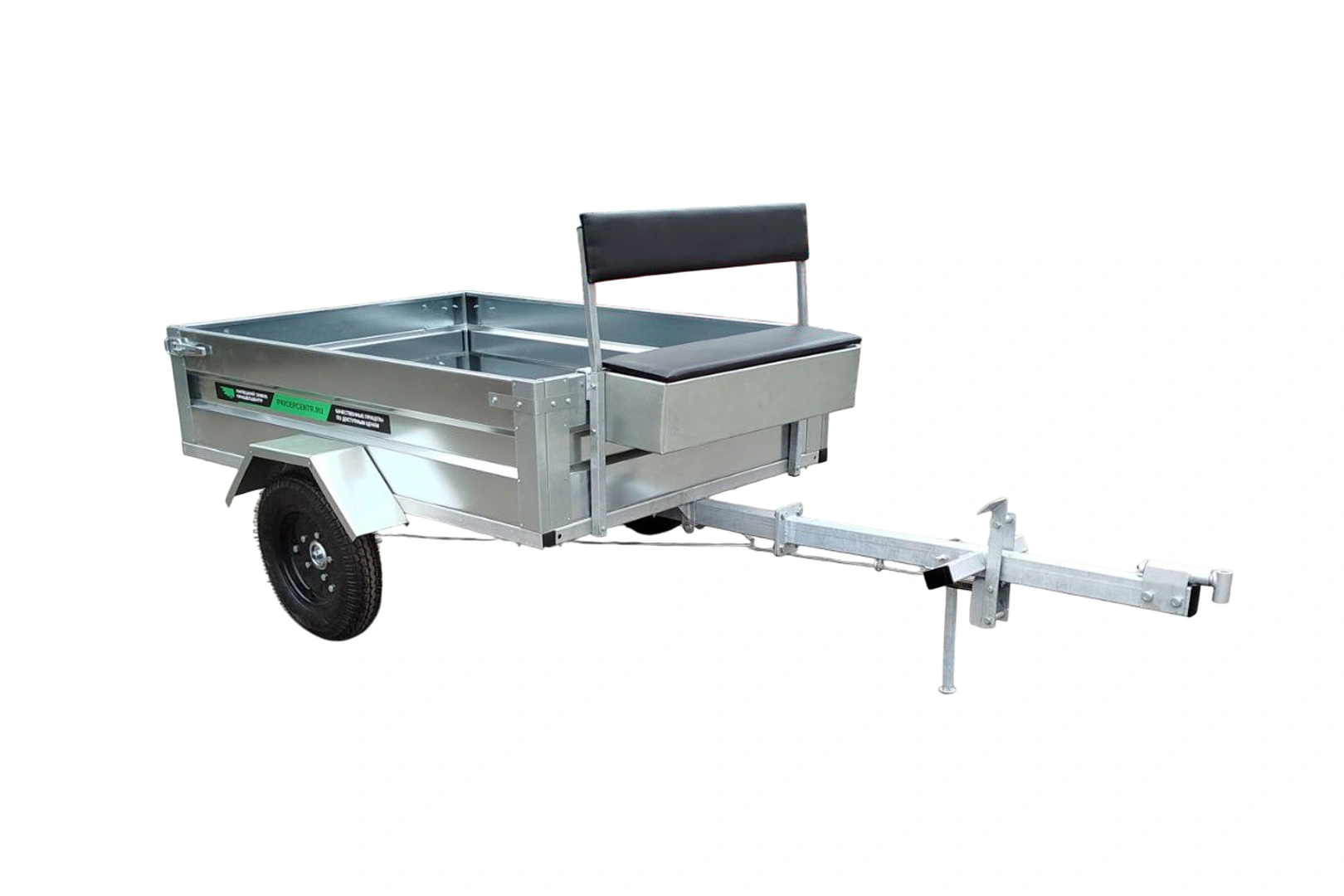 Прицеп мотоблочный АЯКС-500, оцинк., 1500х1140х330мм, гр/п 500кг, с опрокидывателем