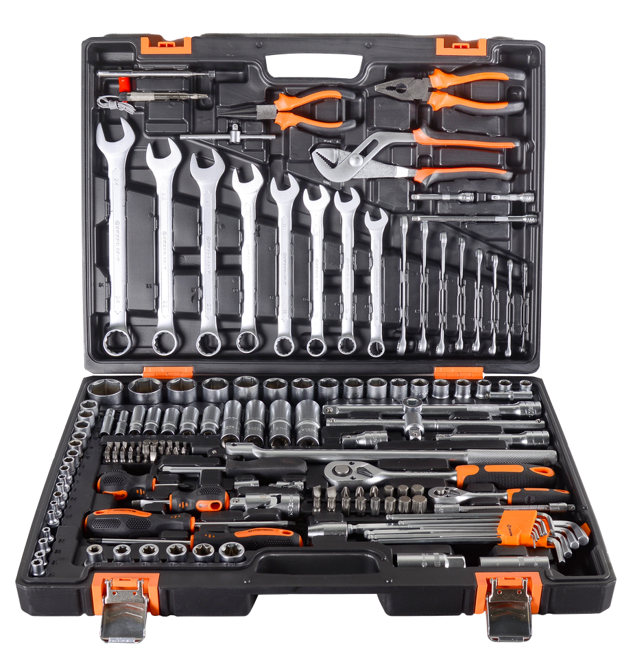 Набор инструментов , 1/2", 1/4", CrV, в кейсе 151 предм Вихрь