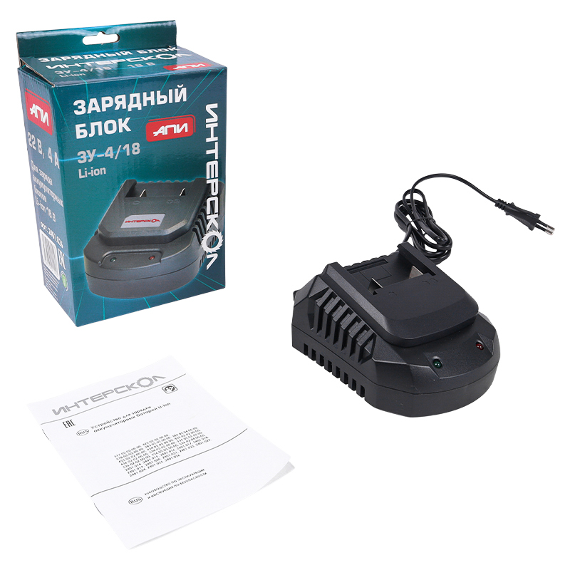 ЗУ-4/18 для аккум. блока 4А/ч, 18В, Li-ion ИНТЕРСКОЛ