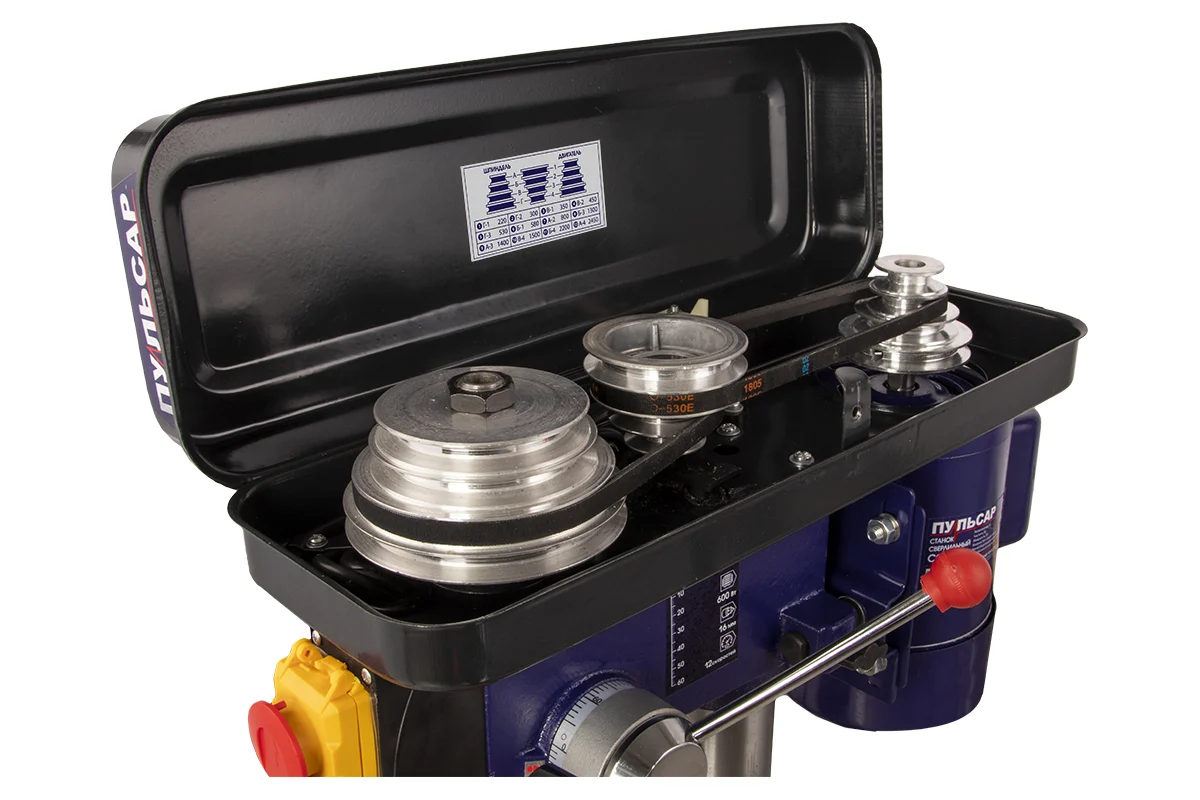 Сверлильный станок ПУЛЬСАР СС 600 + тиски 600Вт,16мм,12 ск. 220-2450об/мин