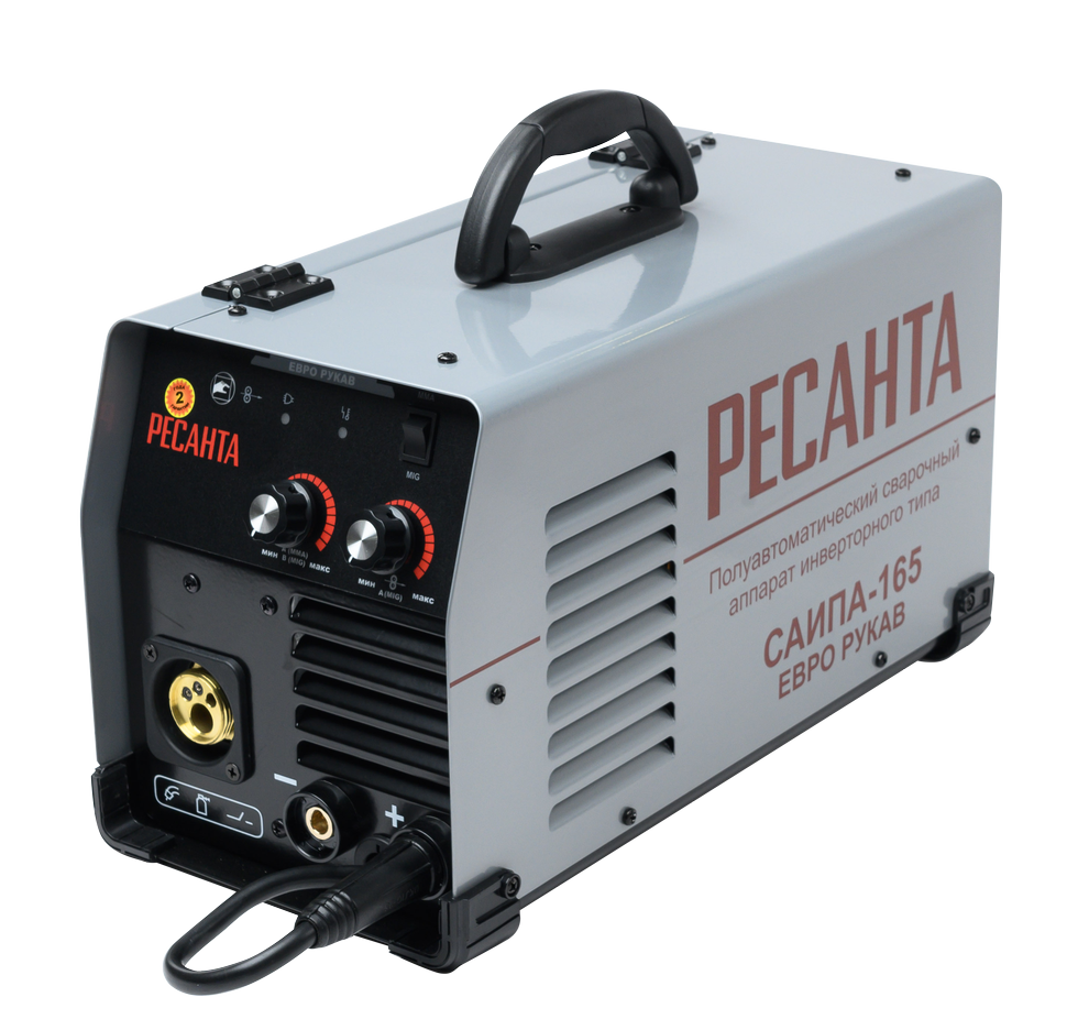РЕСАНТА Сварочный аппарат инверторный полуавтомат. САИПА-165, Евро рукав 220В, 