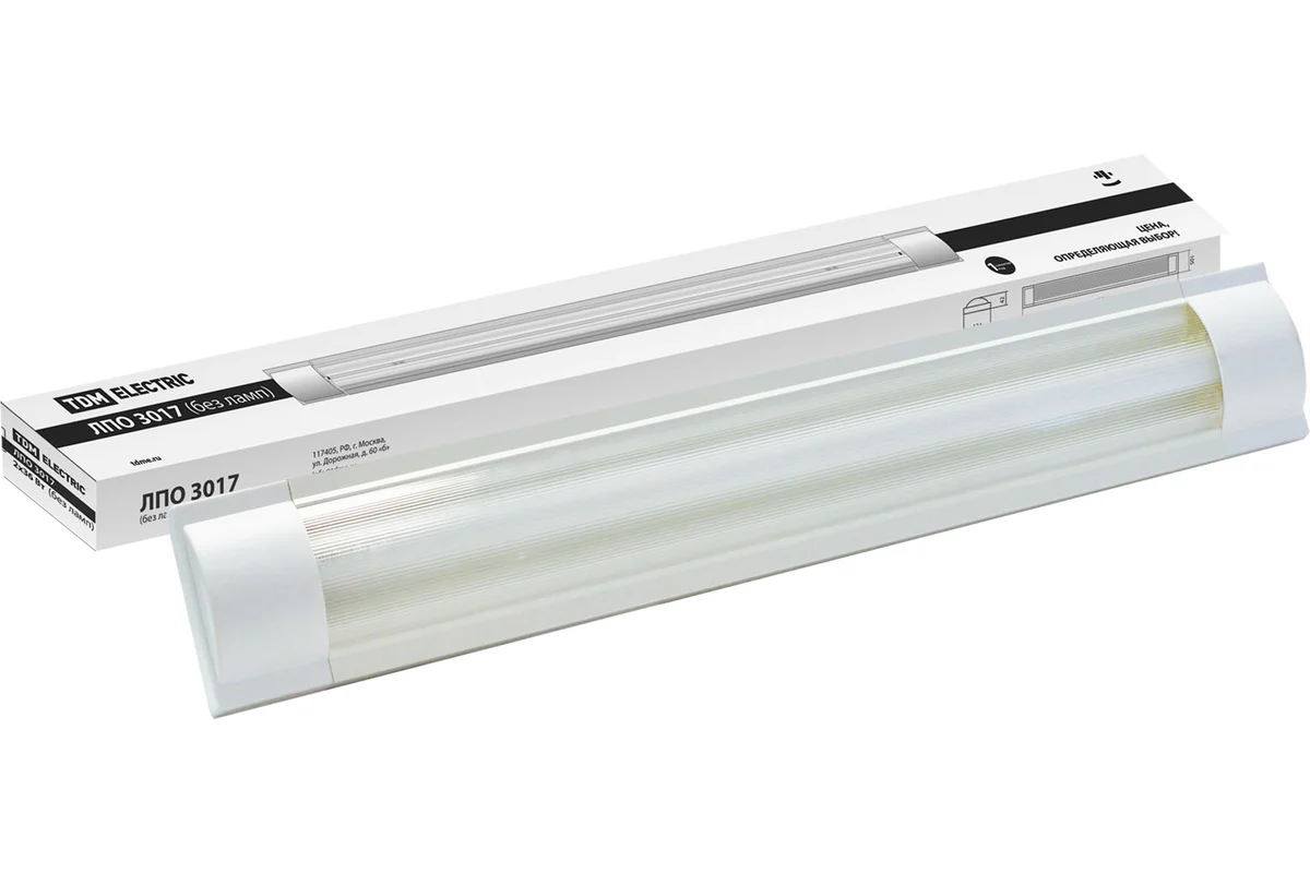 Светильник ЛПО 3017 (1) 2х18 Вт 230В Т8/G13 TDM*