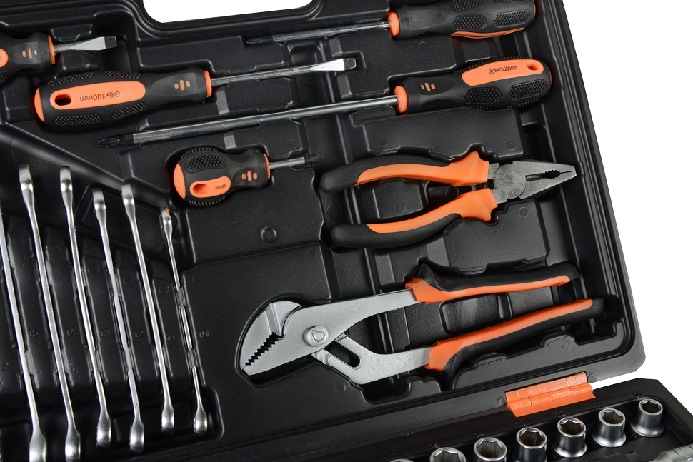 Набор инструментов, 1/2" , 1/4" , CrV, в кейсе 76 предм Вихрь